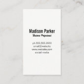 Carte De Visite Or et marbre | Logo immobilier (Dos)