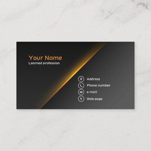 Carte De Visite Or et noir (Dos)