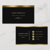 Carte De Visite Or Et Noir (Devant / Derrière)
