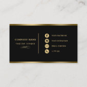 Carte De Visite Or Et Noir (Dos)