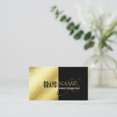 Carte De Visite Or et noir avec Parties scintillant Stars Monogram (Debout devant)