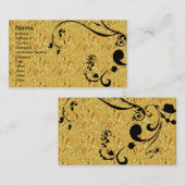 Carte De Visite Or et remous de noir (Devant / Derrière)