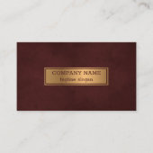 Carte De Visite Or Et Rouge (Devant)