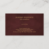 Carte De Visite Or Et Rouge (Dos)