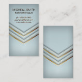 Carte De Visite Or et spectre de luxe géométrique (Devant / Derrière)