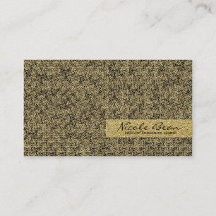 Carte De Visite Or Faux Feuille Moderne Design Élégant Glamour