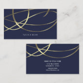 Carte De Visite Or Faux Feuille & Toute Couleur Élégant Chic Glam (Devant / Derrière)