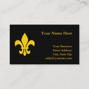 Carte De Visite Or Fleur de Lis