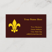Carte De Visite Or Fleur de Lis (Devant)