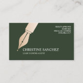 CARTE DE VISITE OR FONTAINE EN STYLE PUBLIC NOTAIRE AGENT DE CHANT (Devant)