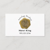 Carte De Visite Or Gemini Seal Coin et QR Code Astrologie (Devant)