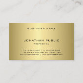 Carte De Visite Or glamour Look Cool moderne Simple simple simple (Devant)