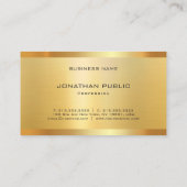 Carte De Visite Or glamour look élégant moderne Modèle de luxe (Dos)