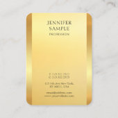 Carte De Visite Or glamour look moderne Modèle élégant (Dos)