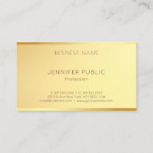 Carte De Visite Or glamour Moderne Élégant Modèle simple (Dos)