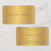Carte De Visite Or glamour moderne Modèle Design élégant (Devant / Derrière)