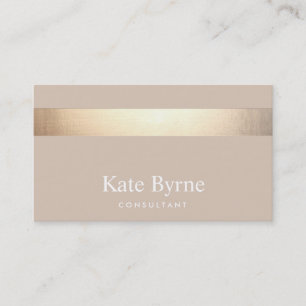 Carte De Visite Or Gratté Moderne Design Beige Tan