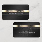 Carte de visite or gris métal inoxydable (Devant / Derrière)