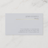 Carte De Visite Or gris professionnel de conception moderne (Dos)