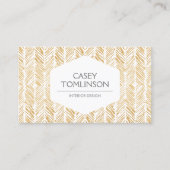 CARTE DE VISITE OR HERRINGBONE / ARTWORK CHEVRON (Devant)