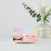 Carte De Visite Or holographique, Lotus, Yoga (Debout devant)
