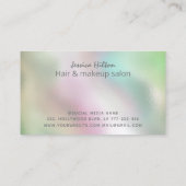 Carte De Visite Or holographique moderne signature abstraite (Dos)