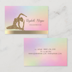 Carte De Visite Or holographique, Yoga Girl