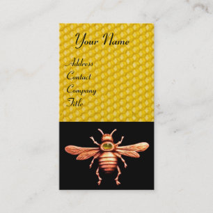CARTE DE VISITE OR HONEY BEE / BEEKEEPER BEEKEEPER MONOGRAM