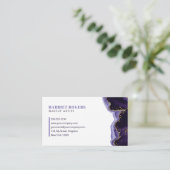 Carte De Visite Or Initial de la Glitter Agate Maquilleuse (Debout devant)