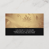 Carte De Visite Or | Intérieur, Textiles (Dos)