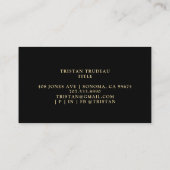 Carte De Visite Or Jaune Soleil Lune Céleste  (Dos)