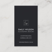 CARTE DE VISITE OR LAUREL WREATH INITIAL LOGO MERCI D'AFFAIRES (Dos)