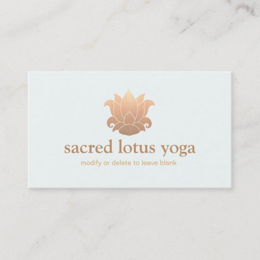 Carte De Visite Or Lotus Flower Holistic Healing and Wellness 2 (Devant)
