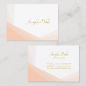 Carte De Visite Or manuscrit nom élégant moderne tendance (Devant / Derrière)