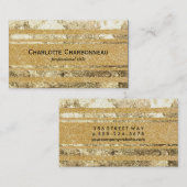 Carte De Visite Or Marbré (Devant / Derrière)