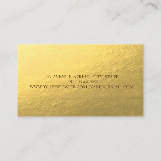 Carte De Visite Or, Marbre, Géométrique (Dos)