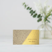 Carte De Visite Or, Marbre, Géométrique (Debout devant)