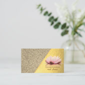Carte De Visite Or, Marbre, Géométrique, Lotus (Debout devant)
