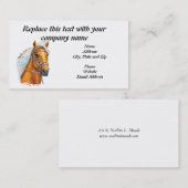 Carte de visite, or massif péruvien de cheval de (Devant / Derrière)