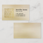 Carte De Visite Or maya et aztèque de glyphs (Devant / Derrière)