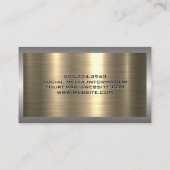 Carte De Visite Or Métal Aluminium Argent brossé | Industriel (Dos)