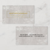 Carte De Visite Or Metallic Moderne Texture Chic (Devant / Derrière)