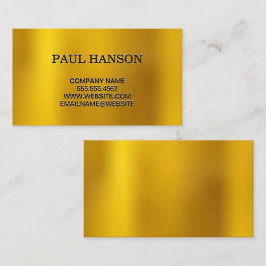 Carte De Visite Or métallique (Devant / Derrière)