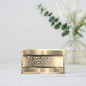 Carte De Visite Or métallique à la frontière or (Debout devant)