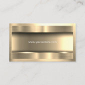 Carte De Visite Or métallique à la frontière or (Dos)