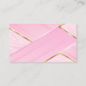 Carte De Visite Or métallique | Arrière - plan en marbre rose (Dos)