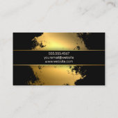 Carte De Visite Or métallique | Arrière - plan Gold Foil Specks (Dos)