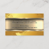 Carte De Visite Or métallique | Artistique brossé (Dos)
