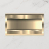 Carte De Visite Or métallique brossé | Bordure d'or (Dos)