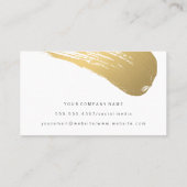 Carte De Visite Or métallique brossé Élégant Rose (Dos)